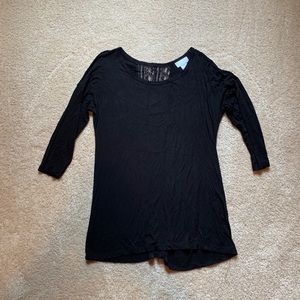 Black 3/4 sleeve dress shirt